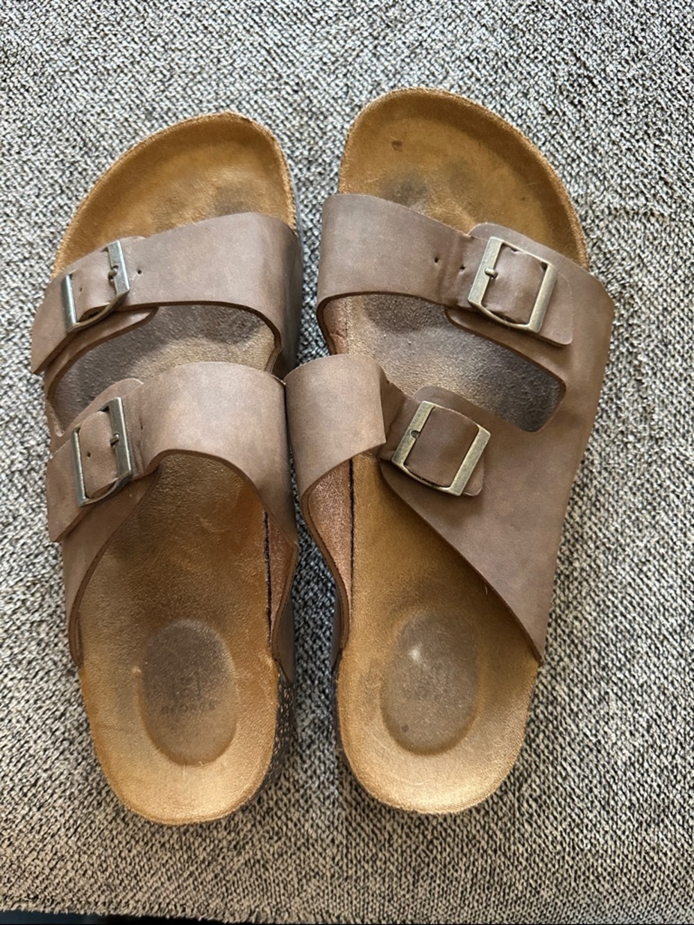 George Brown Double-Buckle Men's Slide Sandals